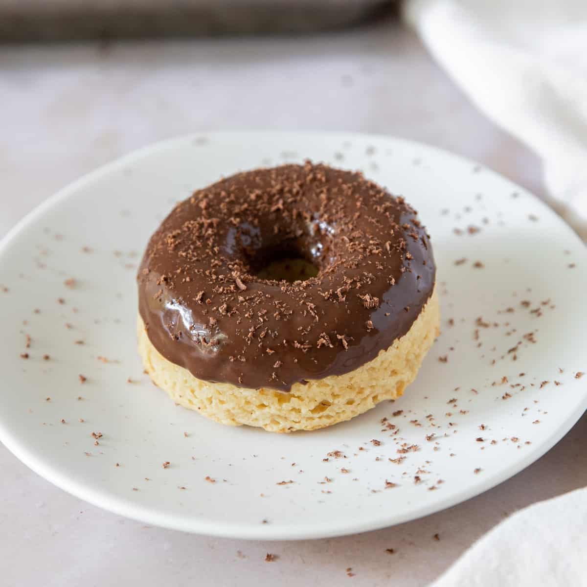 Chocolate-topped doughnut